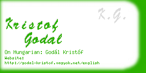 kristof godal business card
